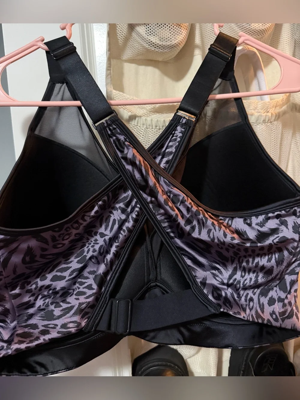 Adore Me Ombre Leopard Wireless Bralette in Purple and Black